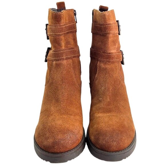 Vintage Foundry Co. Women Vintage Foundry Co Charmaine Tan Suede Ankle Boots Sz 10 Westerncore